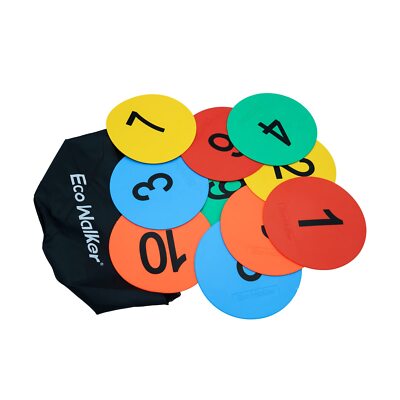 6inch Non-Skid Flat Cone Spot Markers for Sports Speed Agility Training Numbe...
