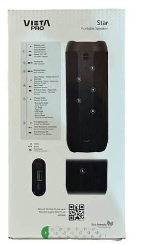 ALTAVOZ BLUETOOTH 40W VIETA PRO PORTABLE STAR BLUETOOTH SPEAKER - Imagen 6 de 6