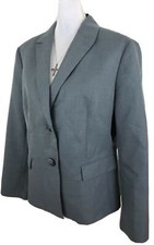 Le Suit Woman Size 18 Gray Jacket Blazer Two Buttons Classic Career Wear NWOT.