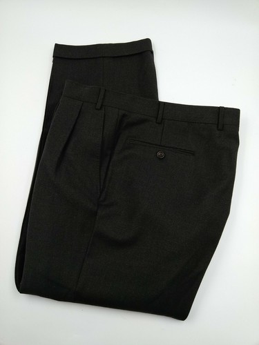 Black Wool Trouser Pants - 38x27 Custom 