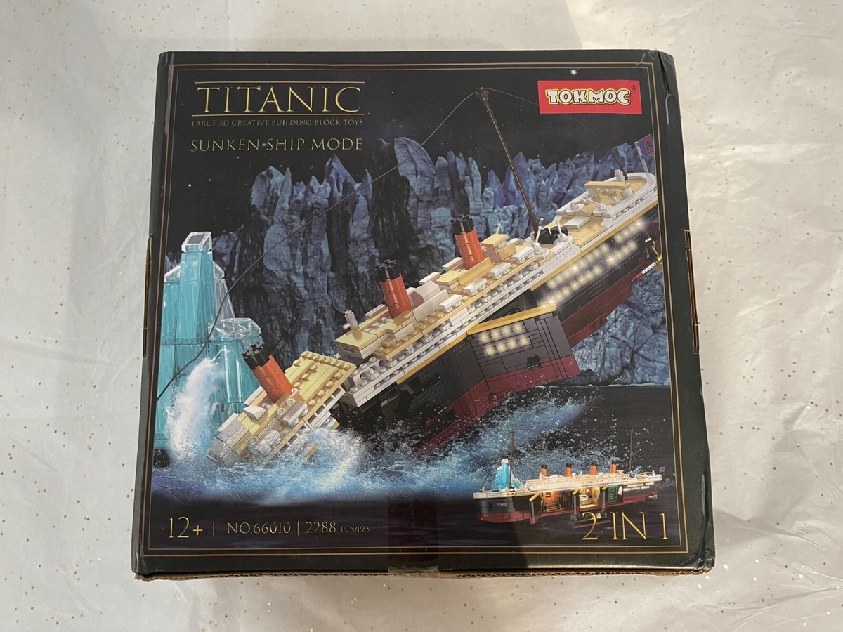 Tokmoc Titanic large 3D building block Model toys Sunken Ship Mode