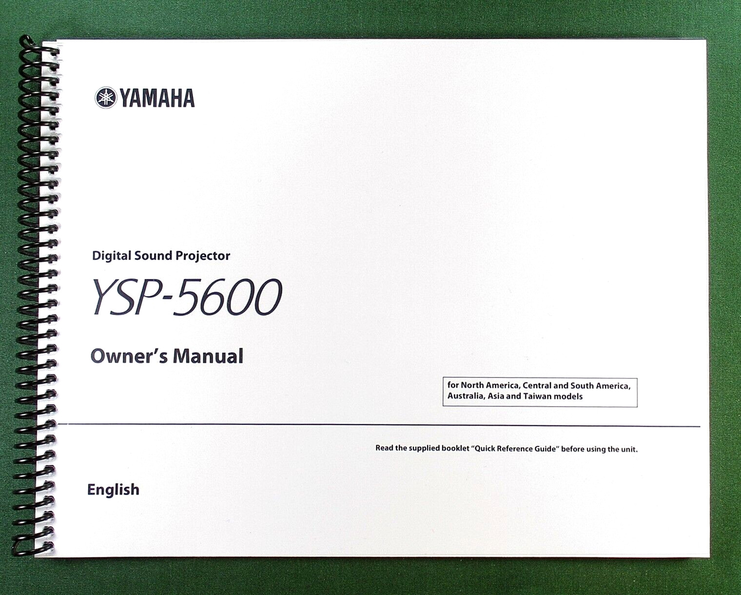 Yamaha YSP-5600 Instruction Manual: Full Color 110 Pages & Protective Covers!