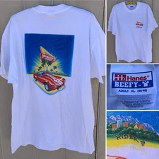 vintage In N Out Burger California t-shirt classic car graphic tee size adult XL
