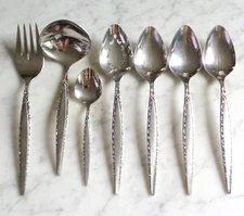 Venetia Community Stainless Meat Fork, 4 Serving Spoons, Ladle, Sugar Spoon