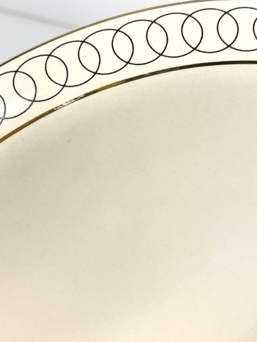 West Elm Fishs Eddy Oval Serving Bowl Gilded Dinnerware Collection 12"x9" RARE - Picture 7 of 10