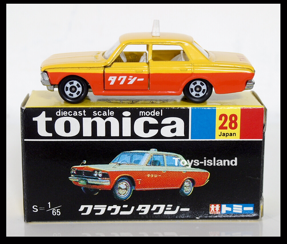 TOMICA BLACK BOX 28 TOYOTA CROWN Taxi 1/65 TOMY DIECAST CAR New 3