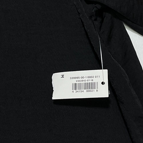 Old Navy Womens Medium Peasant Blouse Crinkle Ruched Neck Long Sleeve Black NWT - Picture 6 of 6