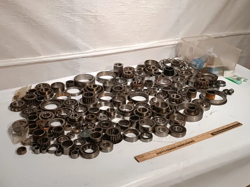 Lot of 160+ Assorted Roller Bearings Ball Bearings Bearing/Bushing Parts