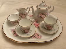 Staffordshire Collection Miniature Tea Set Fine English China Made in England