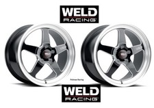 2 Weld Racing Ventura S155 17x10 Rear Drag Wheels 2011-23 Mustang Gt 5.0