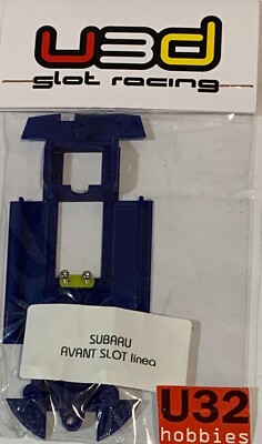 Slot Car U3D Chassis 3D Subaru WRC In Blau Avant Slot