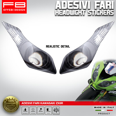 Aufkleber Sticker Kit SCHEINWERFER SCHEINWERFER KAWASAKI ZX6R RACING SBK WERKSQUALITÄT