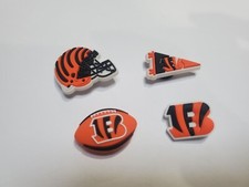 Cincinnati Bengals Football Team Sports Charm For Crocs Shoe Charms - 4 Pieces