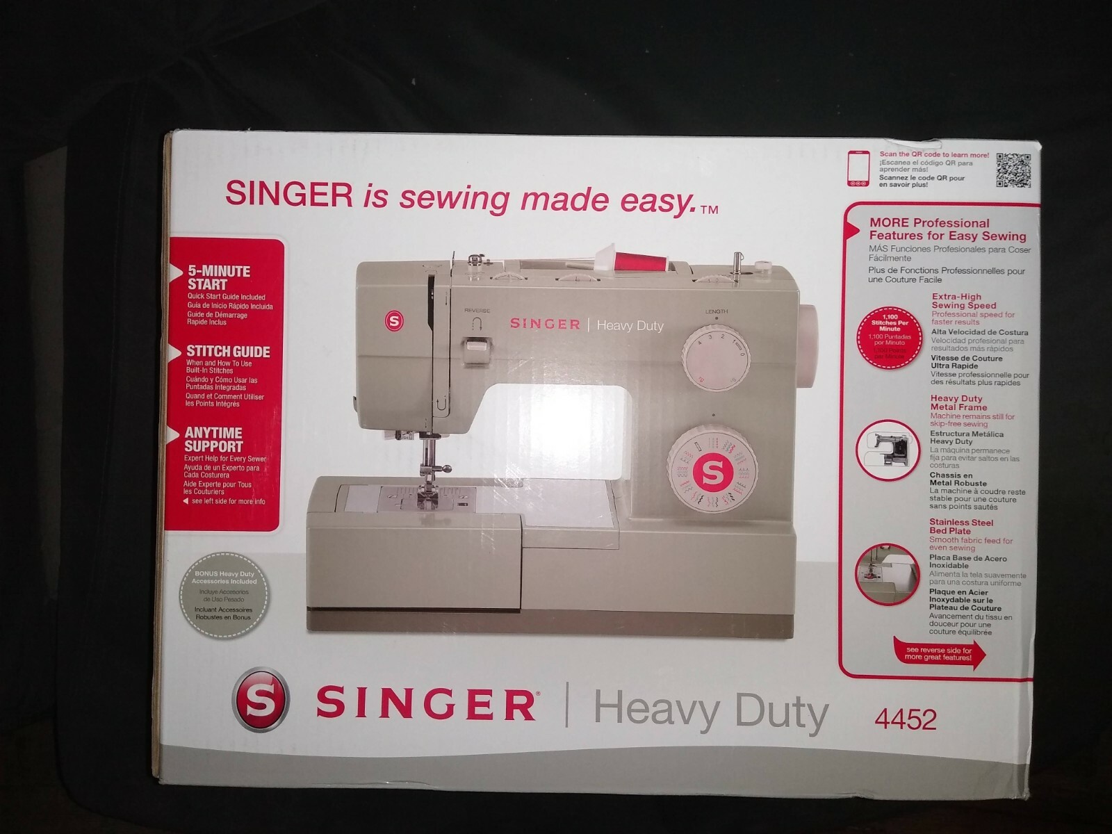 Singer 4452 Heavy Duty Electric Sewing Machine NEW IN HAND 37431885388
