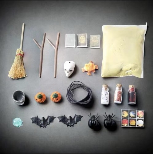 22 pcs Dollhouse Miniature Halloween Scenes Pumpkin Props witch Ornaments - Picture 12 of 12