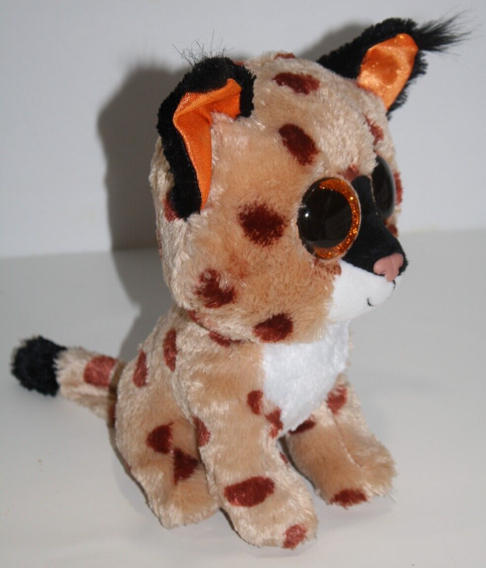 Ty Beanie Baby Boos Cat 8" Buckwheat Lynx Medium Stuffed Animal Plush