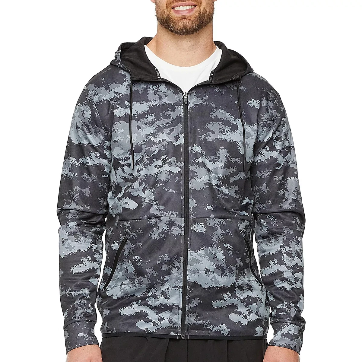 Camo hoodie mens top big and tall