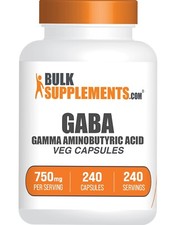 BulkSupplements GABA 240 Capsules - 750mg Per Serving