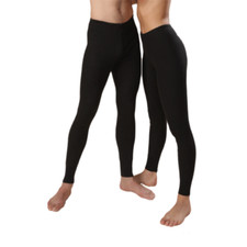 Unisex Angora Wool Leggings Stretching Thermal Long Johns Black Underwear L