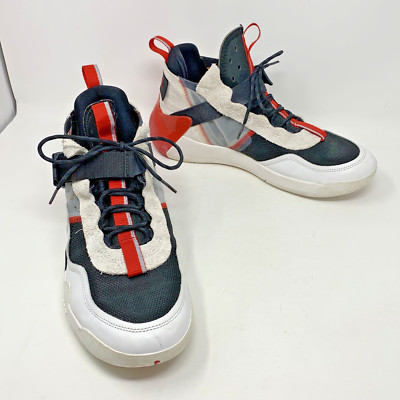 NIKE 2019 Jordan Defy SP Mid Top Sneaker Men Sz 1 1.5 White Red Black CJ7698-106