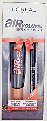 Loreal Paris 201, AIR Volume 30H Mascara Schwarz+ Gratis Automatic Grip Eyeliner