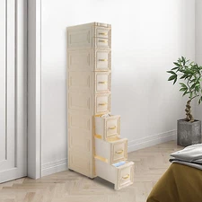 45.6 Inch Bathroom Floor Cabinet Narrow Tall Slim Storage Sandwich Cabinet NEW