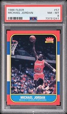 🌟1986 Fleer Basketball & Sticker Set #8 JoRDAN #57 Rookie PSA 8 COLLECTION!🌟