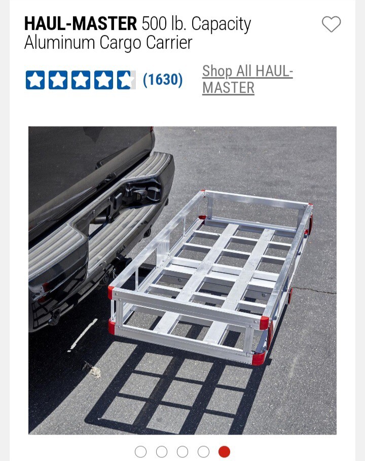 HAULMASTER 500 lb. Capacity Aluminum Cargo Carrier eBay