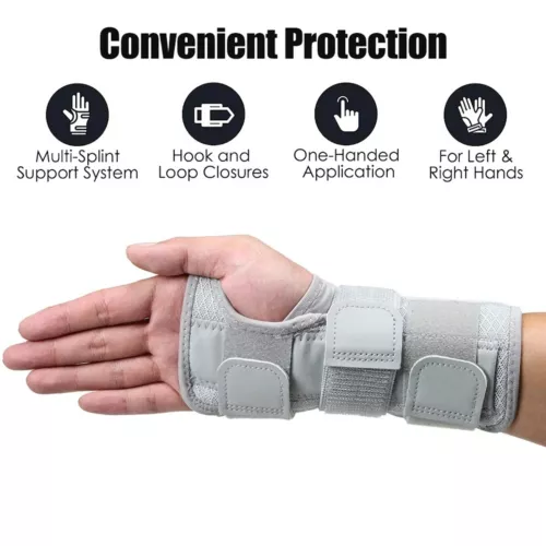 Handgelenk Handbandage Unterstützung Karpaltunnel Verstauchung Arthritis Fitnessstudio Schiene rechts/links - Bild 4 von 20