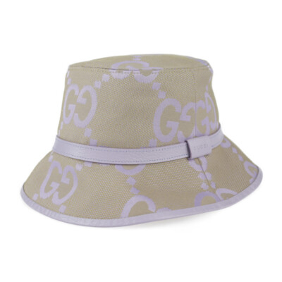 GUCCI hat 730336 Bucket hat Jumbo GG hat SizeM canvas