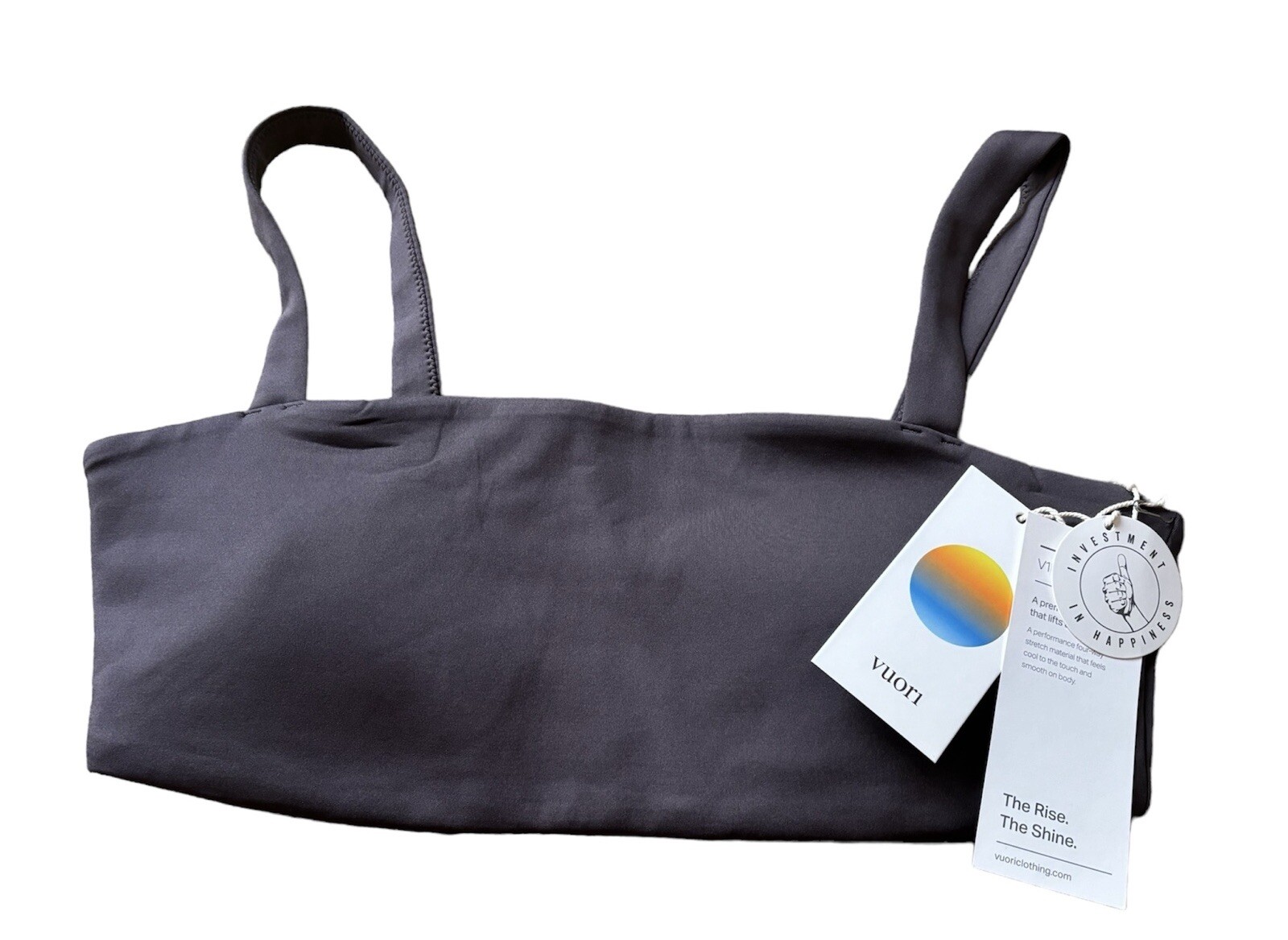 NWT VUORI  Evolve Square Neck Bra Plum size L  Four way stretch moisture wicking