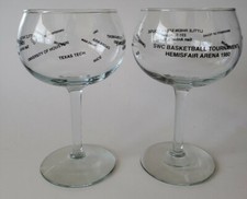 2 SWC Southwest Conference Logo Basketball  Glasses 1980 Hemisfair Arena