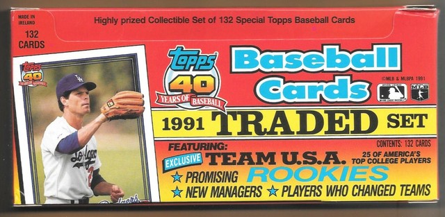 1991 Topps 40th Anniversary Baseball Traded Set Special Edition For 