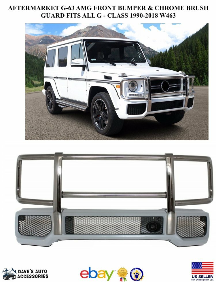 Aftermarket G63 Front Bumper & Chrome Grille Brush Guard G Class G