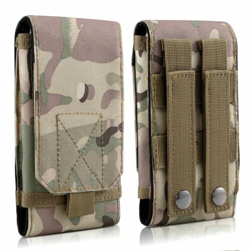 Universal Molle Tactical Cell Phone Waist Pouch Belt Pack Bag Cover Holster Case - Picture 1 of 14