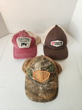 Tractor Supply Hat Lot Camo Orange Red Distressed Trucker Snap Back Adjustable