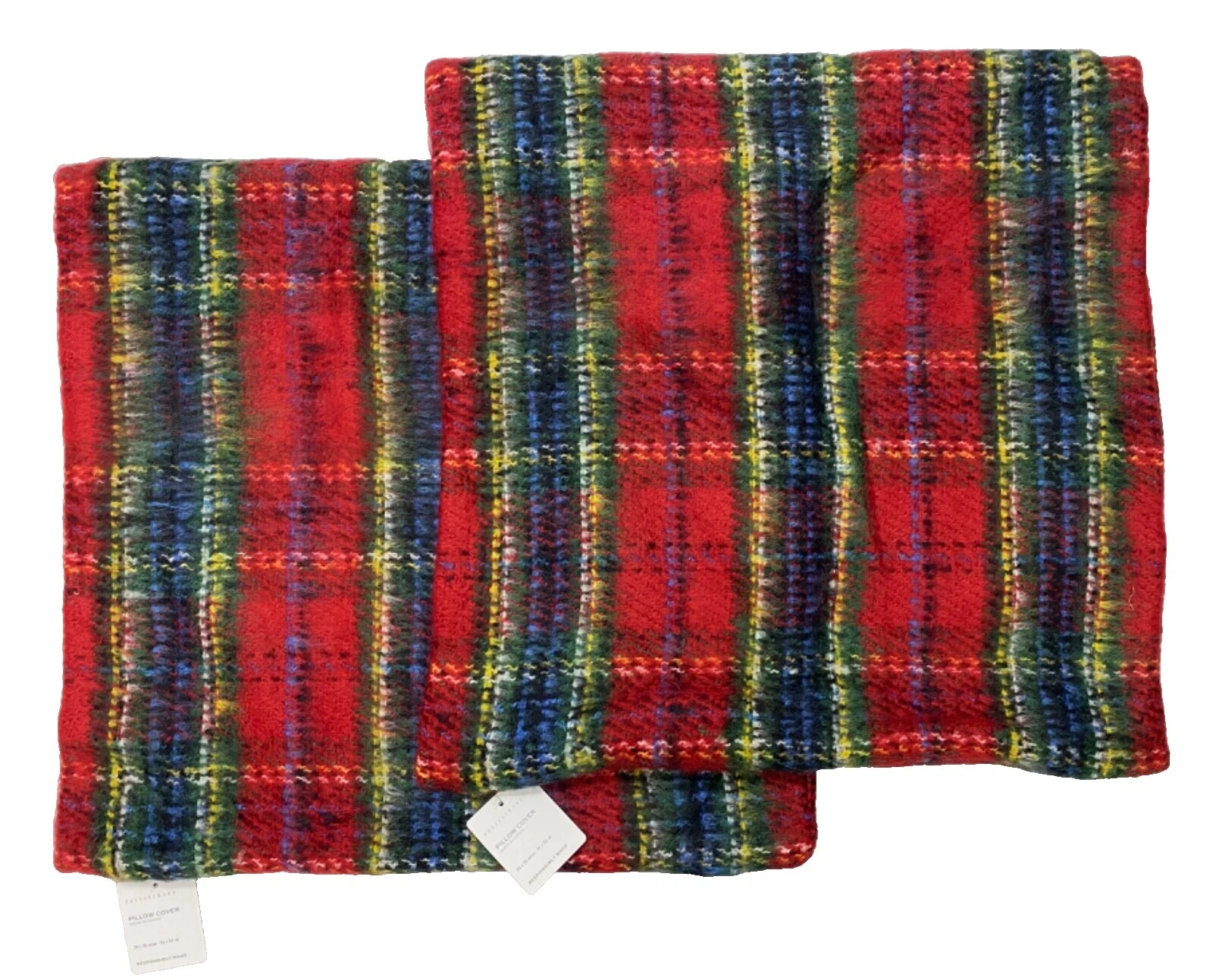 Pottery Barn 100% Polyester Plaid Home Décor Pillows