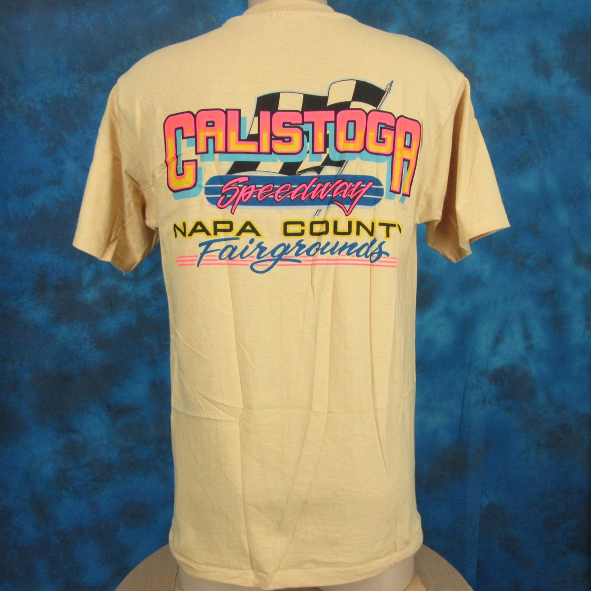 NOS vintage 90s CALISTOGA SPRINT CAR RACING T-Shirt MEDIUM narc