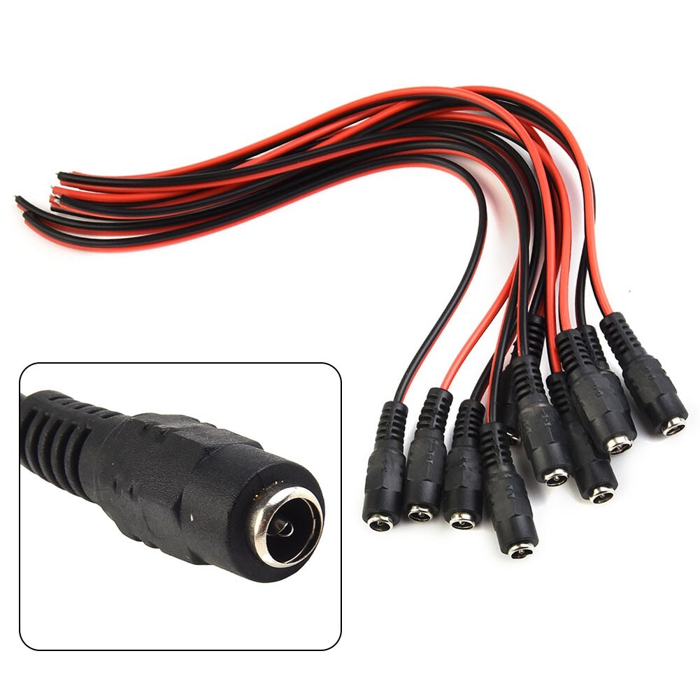 QitinDasen 16 Paar Premium 5.5 X 2.1mm DC Stecker Verbinder, 12V / 24V DC Power Adapter