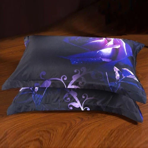 Funda nórdica rosa púrpura funda de almohada EE. UU. doble juego completo de ropa de cama king floral Foto 2 de 4