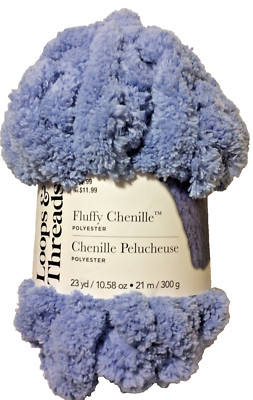 Loops & Threads Fluffy Chenille Yarn  Periwinkle 