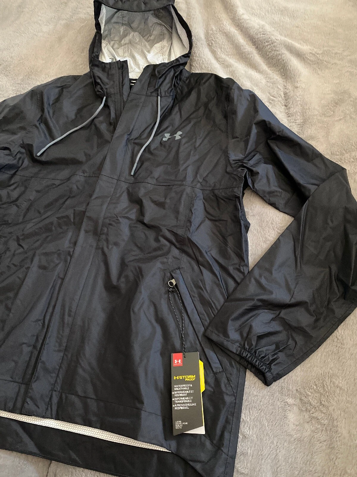 Under Armour Mens Large Storm UA Cloudburst Shell Jacket NWT 1350950