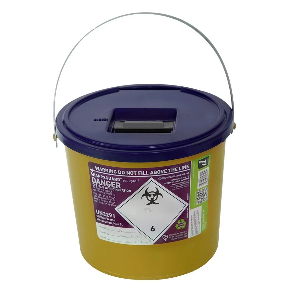 Sharpsguard 7Ltr Eco Cyto Sharps Disposal Bin