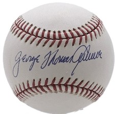 Tom Seaver Signed Full Name George Thomas Seaver OML Baseball JSA LOA