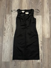 Talbots Black Dress size 6 Sheath Knee Length Career Minimalist New 159msrp