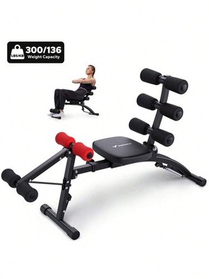 MERACH Ab Machine, Multi-Functional Adjustable Ab Trainer, Ab Workout Bench-FGQA