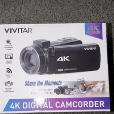 Vivitar 4K Digital Camcorder 3" Touch Screen WiFi Night Vision EIS Black