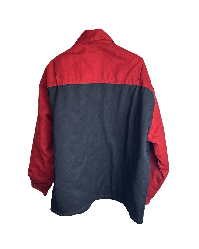 Vintage 90’s Dickies Men’s Black Red Two Tone Eisenhower Zip Up Jacket Size 3XL - Image 4 of 4