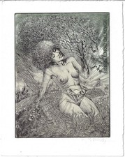 JENS RUSCH: Exlibris für Konrad Chojnowski, Akt