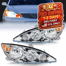 Chrome Headlights Assembly For Toyota Camry 2005-2006 Pair Set